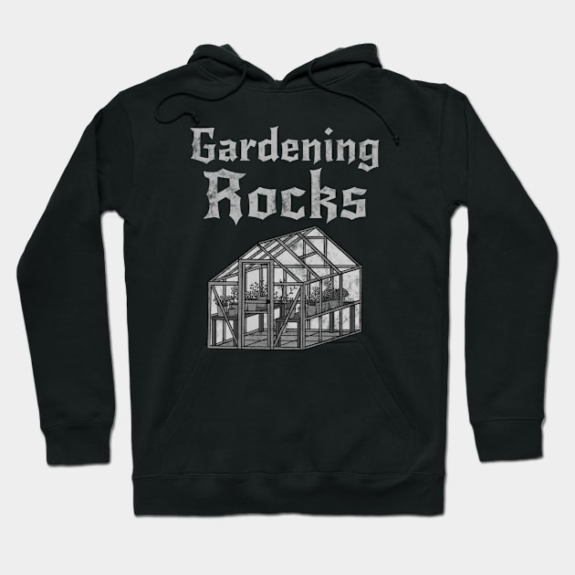 Gardening Rocks, Gardener Heavy Rock Musician Hoodie by doodlerob